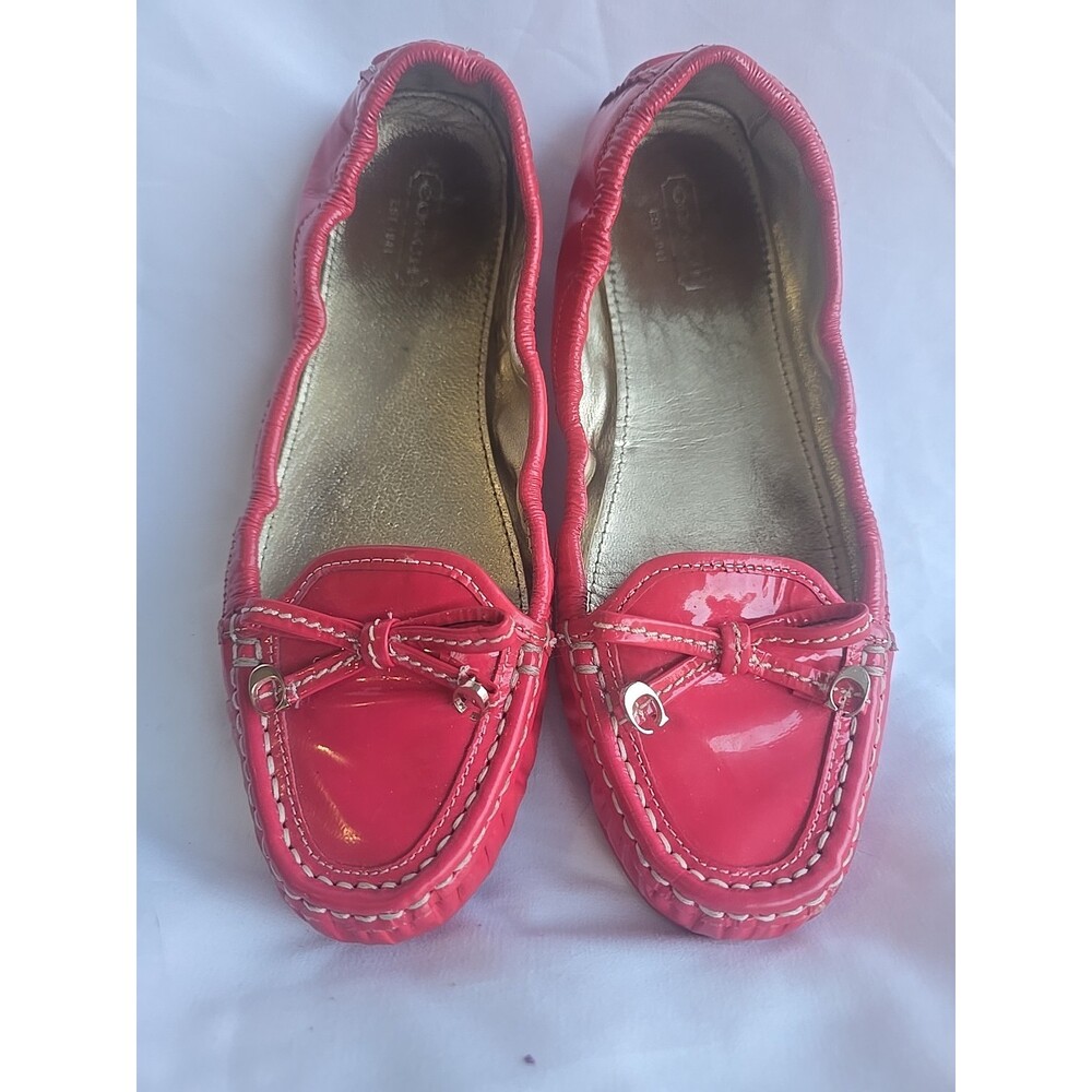COACH 'Isabel' Pink/ Watermelon Flats Women's 7.5 Slip-on Shoes